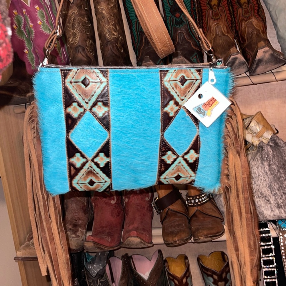 Cowhide purse
